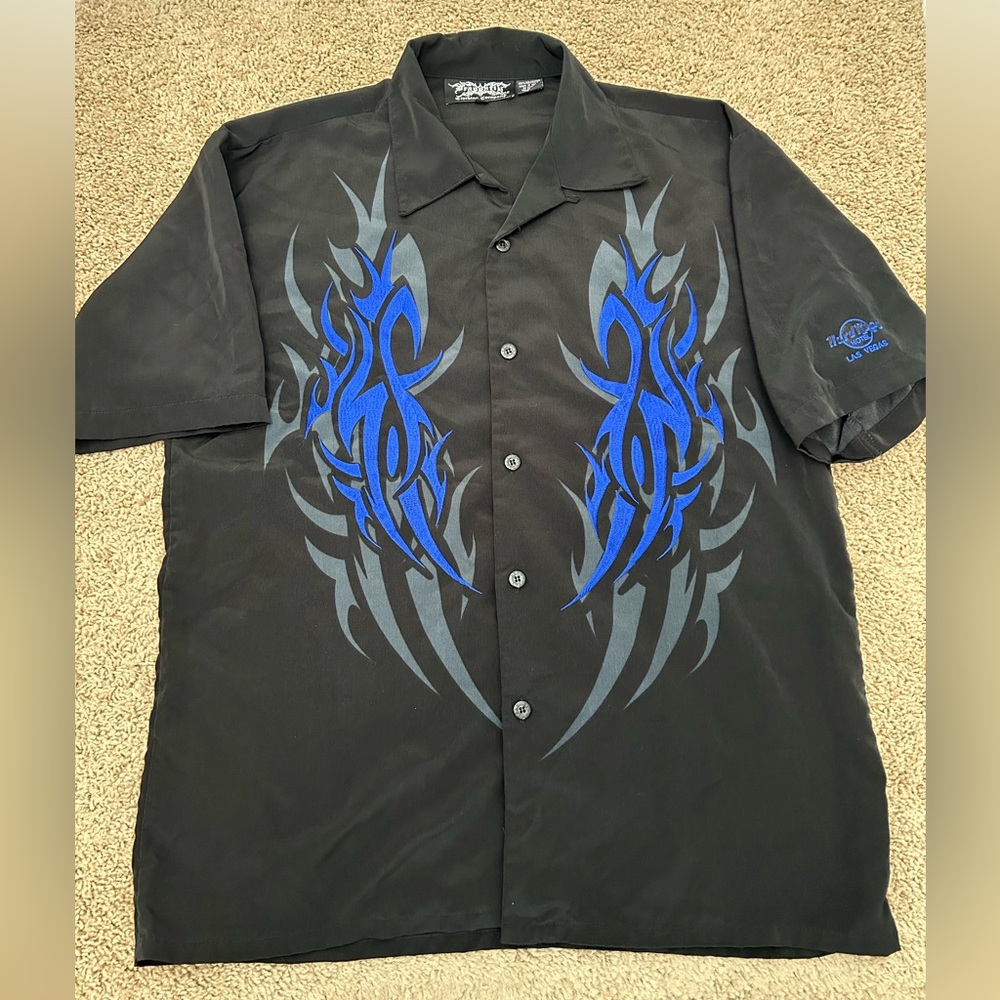 Vegas Hardrock Dragonfly Button Down Shirt